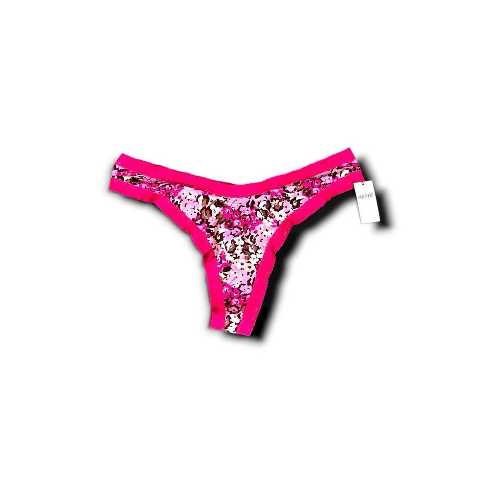 Aerie Women's Being #AERIEREAL Floral High Cut Thong Panties - Med